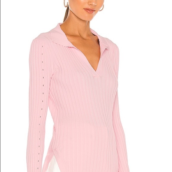 Saks Fifth Avenue Ribbed Collared Wool Sweater - Picture 3 of 16